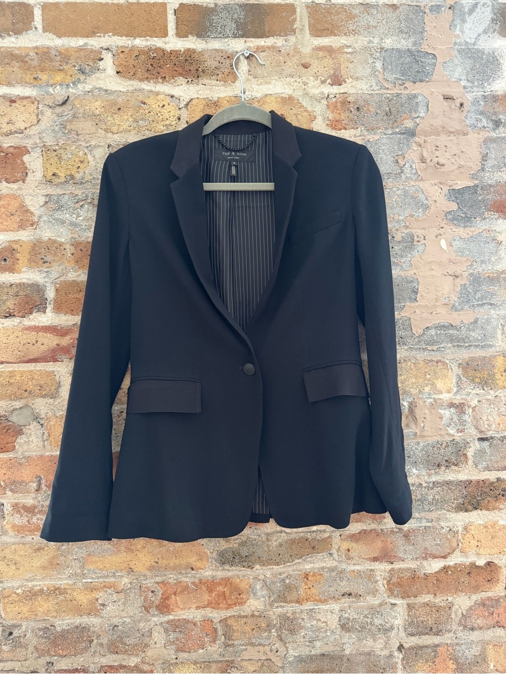 rag & bone Black Single-Button Women's Blazer